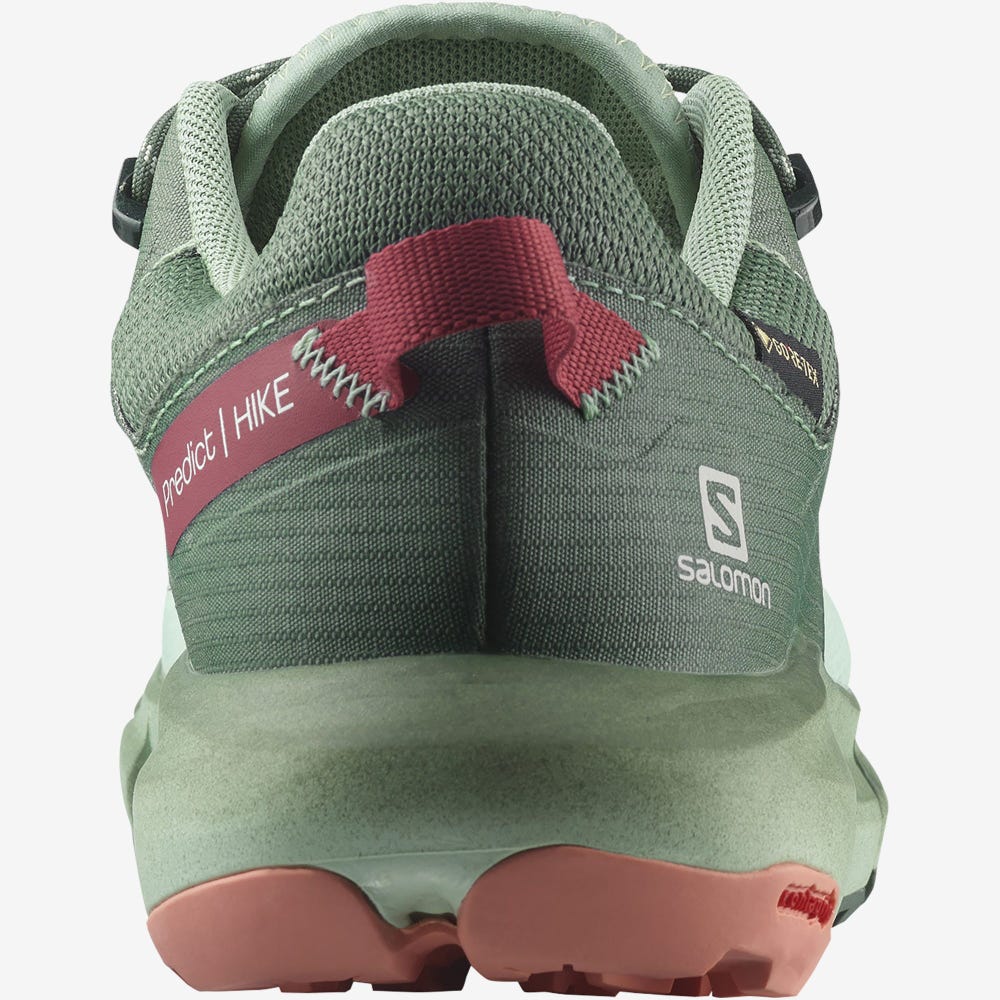 Women's Salomon PREDICT HIKE GORE-TEX Hiking Shoes Green | VYBD-15473