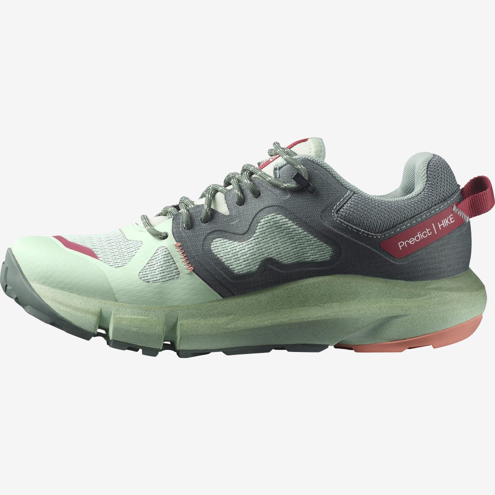 Women's Salomon PREDICT HIKE GORE-TEX Hiking Shoes Green | VYBD-15473