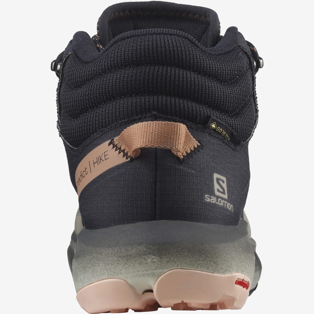 Women's Salomon PREDICT HIKE MID GORE-TEX Hiking Boots Khaki/Black/Beige | UKNP-62970