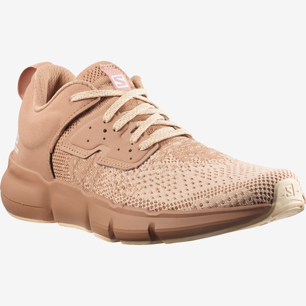Women's Salomon PREDICT SOC W Running Shoes Beige/Cream | CSGH-81957