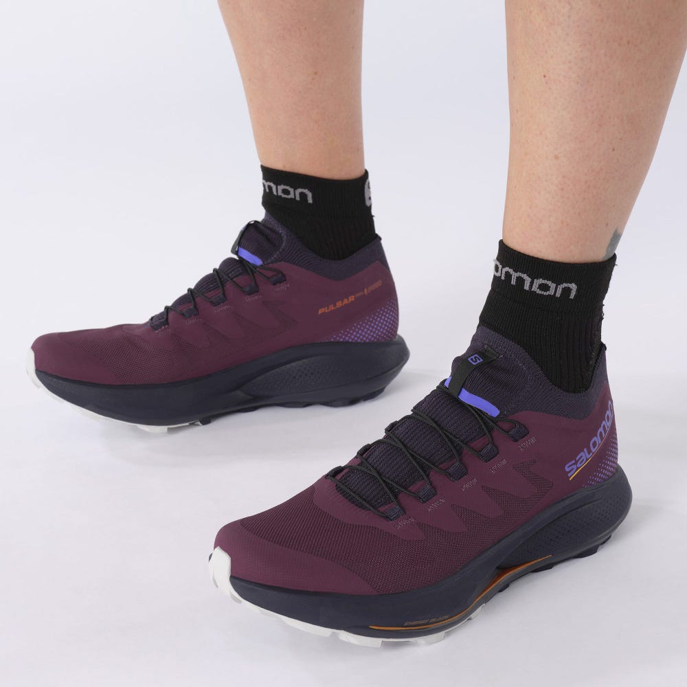 Women's Salomon PULSAR TRAIL PRO Trail Running Shoes Purple/Blue | HREO-95104