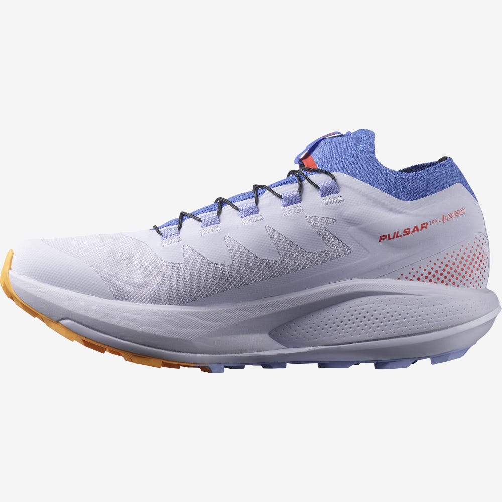 Women's Salomon PULSAR TRAIL PRO Trail Running Shoes Purple/Blue/Orange | UTZF-86725
