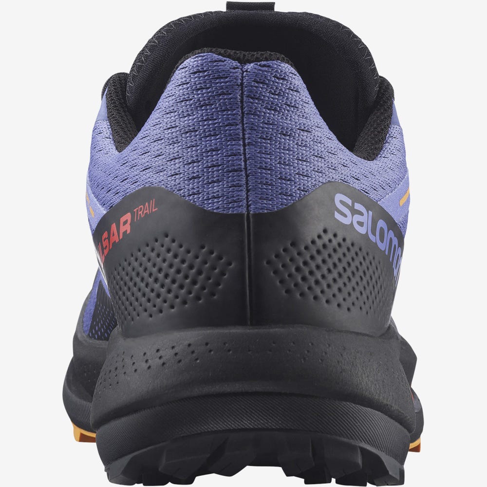 Women's Salomon PULSAR TRAIL Trail Running Shoes Black/Orange | EPZB-09138