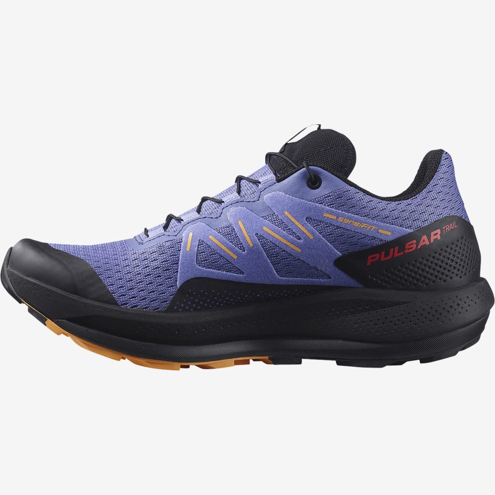 Women's Salomon PULSAR TRAIL Trail Running Shoes Black/Orange | EPZB-09138
