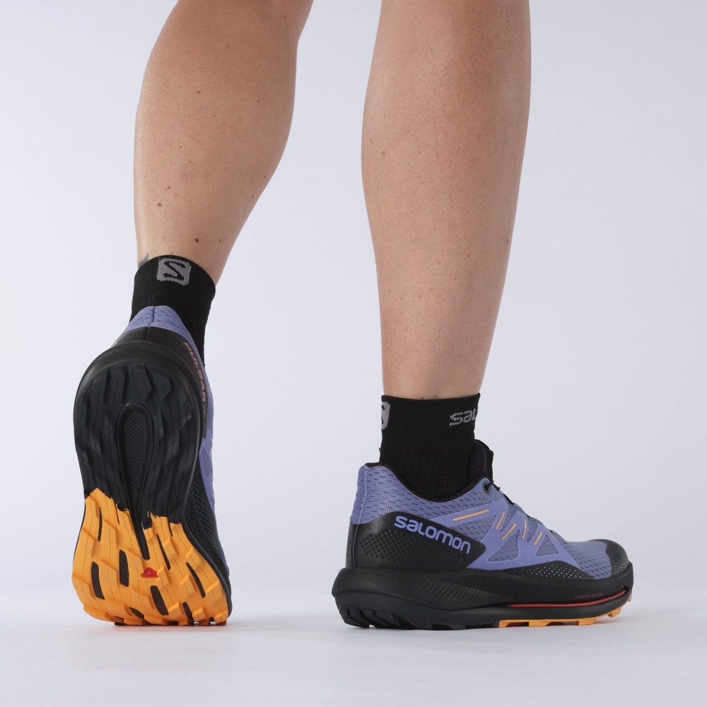 Women's Salomon PULSAR TRAIL Trail Running Shoes Black/Orange | EPZB-09138