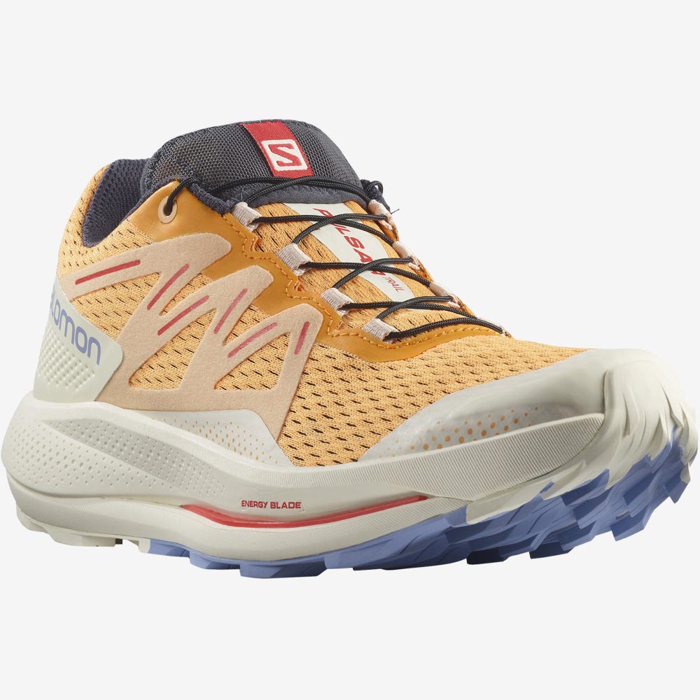 Women's Salomon PULSAR TRAIL Trail Running Shoes Orange/Light Yellow | HKIX-05829
