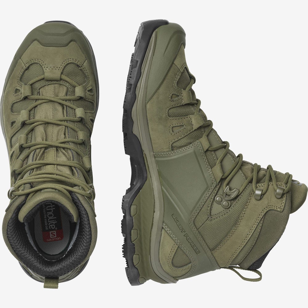 Women's Salomon QUEST 4D FORCES 2 EN Tactical Boots Green | BLSO-01584