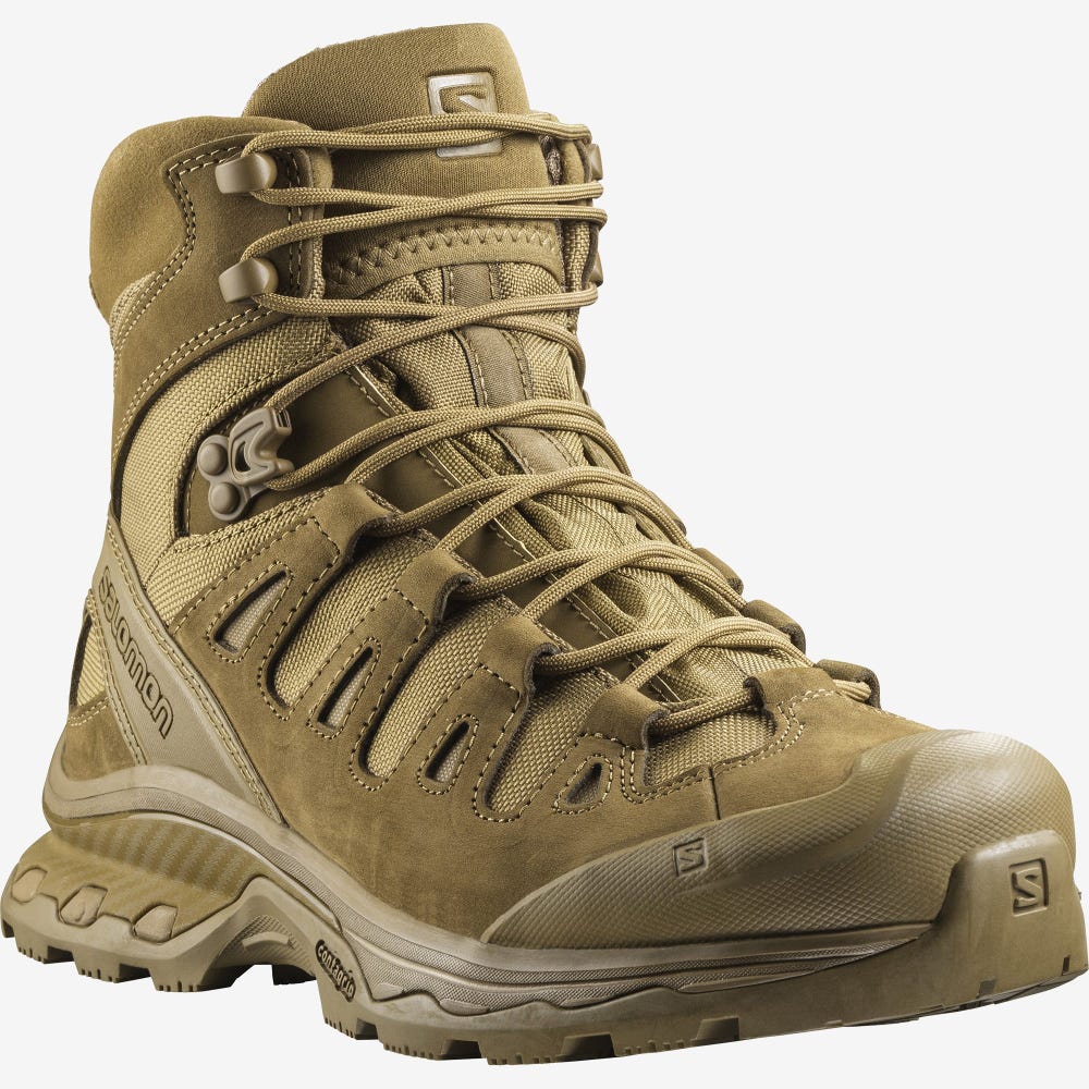 Women's Salomon QUEST 4D FORCES 2 Tactical Boots Brown | NUJS-24109