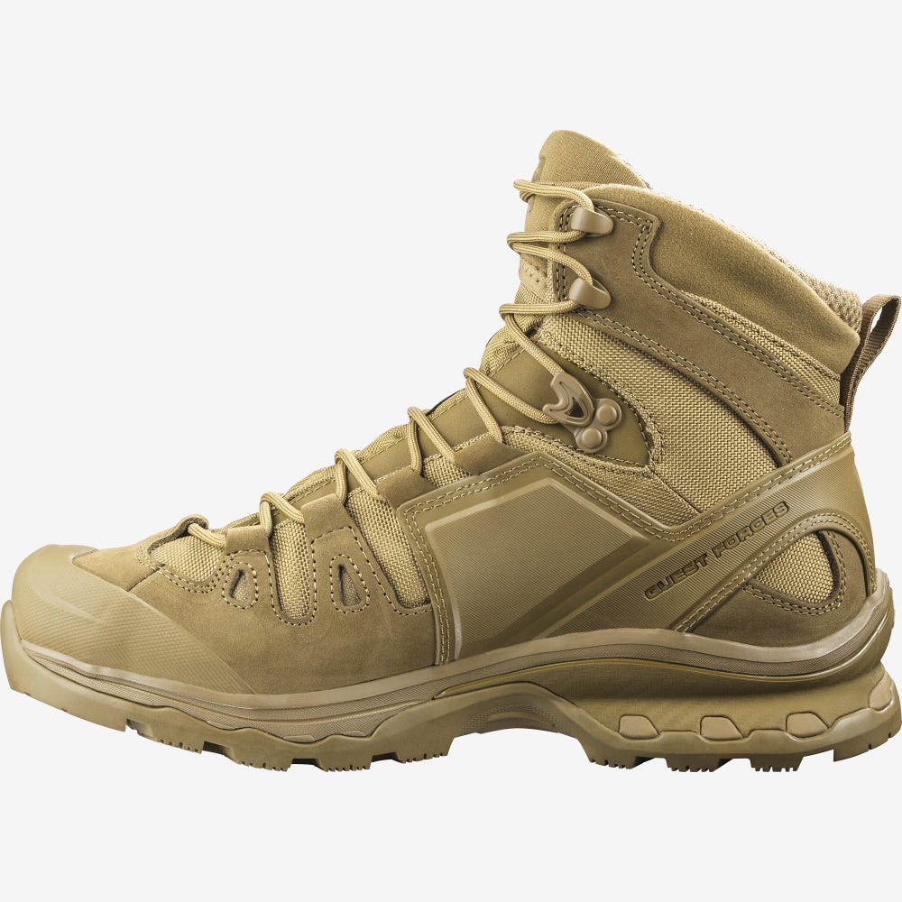 Women's Salomon QUEST 4D FORCES 2 Tactical Boots Brown | NUJS-24109