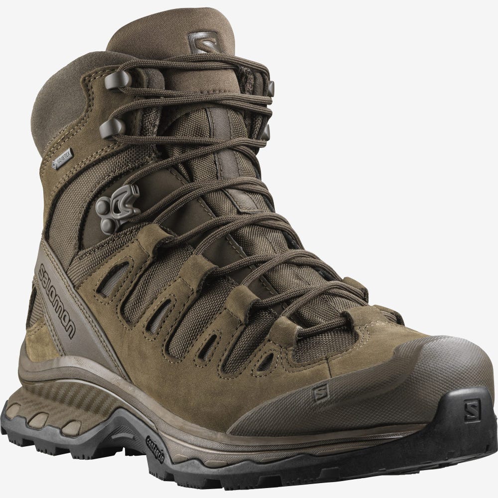 Women's Salomon QUEST 4D GORE-TEX FORCES 2 EN Tactical Boots Brown | YMRO-14275