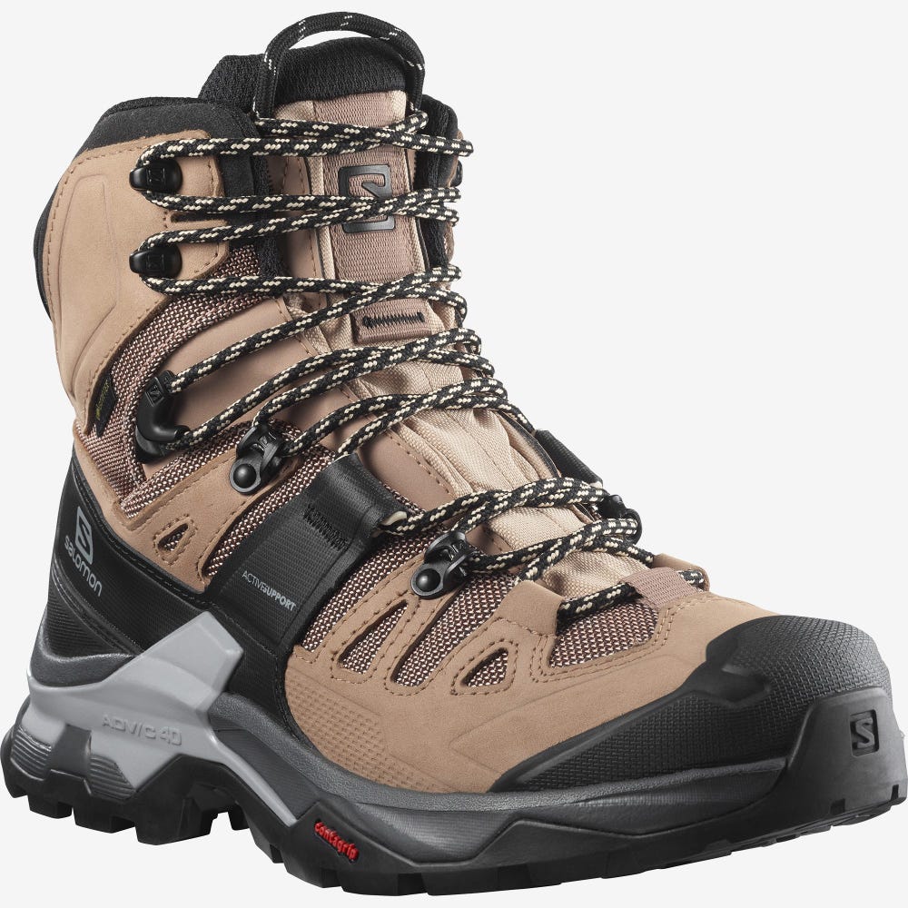 Women's Salomon QUEST 4 GORE-TEX Hiking Boots Beige/Cream | EDCN-65329
