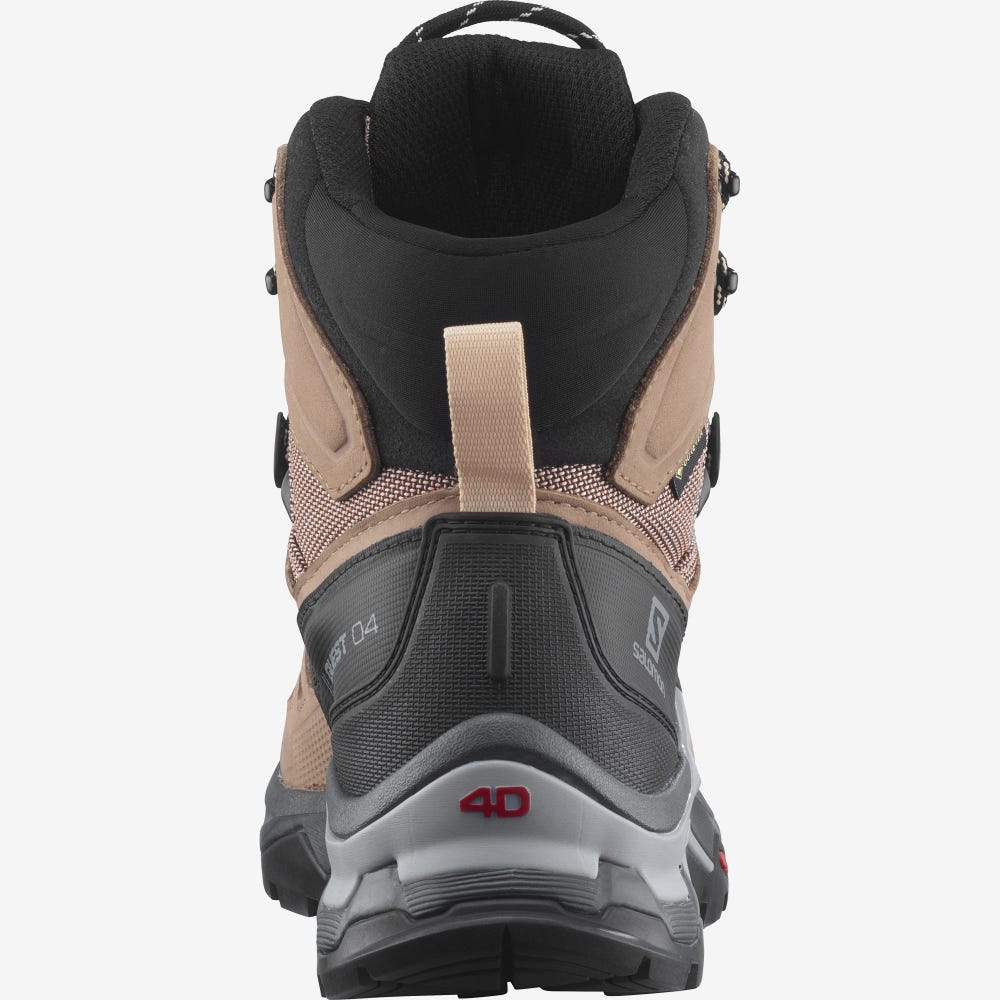 Women's Salomon QUEST 4 GORE-TEX Hiking Boots Beige/Cream | EDCN-65329