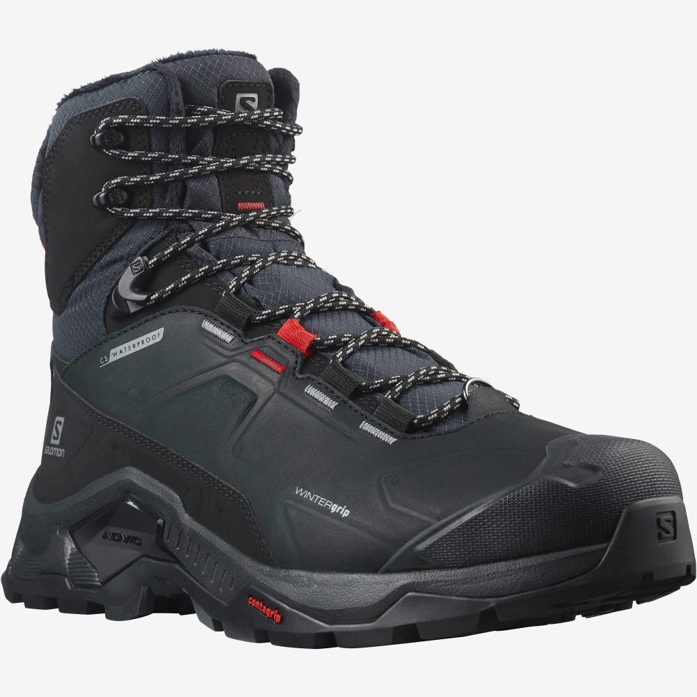 Women's Salomon QUEST WINTER THINSULATE™ CLIMASALOMON™ WATERPROOF Winter Boots Black | EDHK-97631