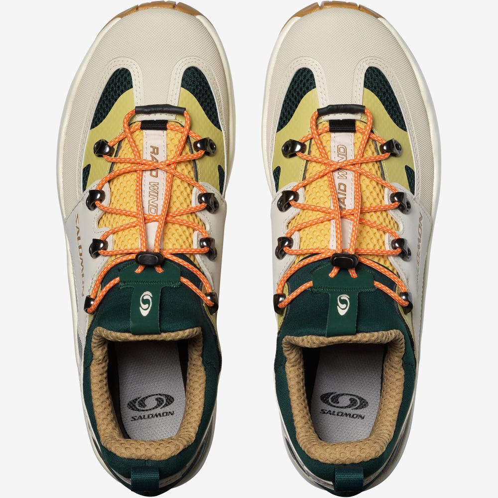 Women's Salomon RAID WIND Sneakers Deep Green/Orange | FVRO-08247