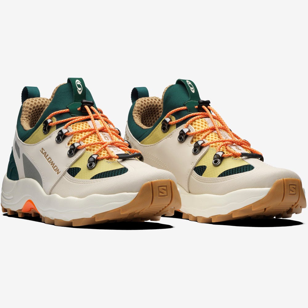Women's Salomon RAID WIND Sneakers Deep Green/Orange | FVRO-08247