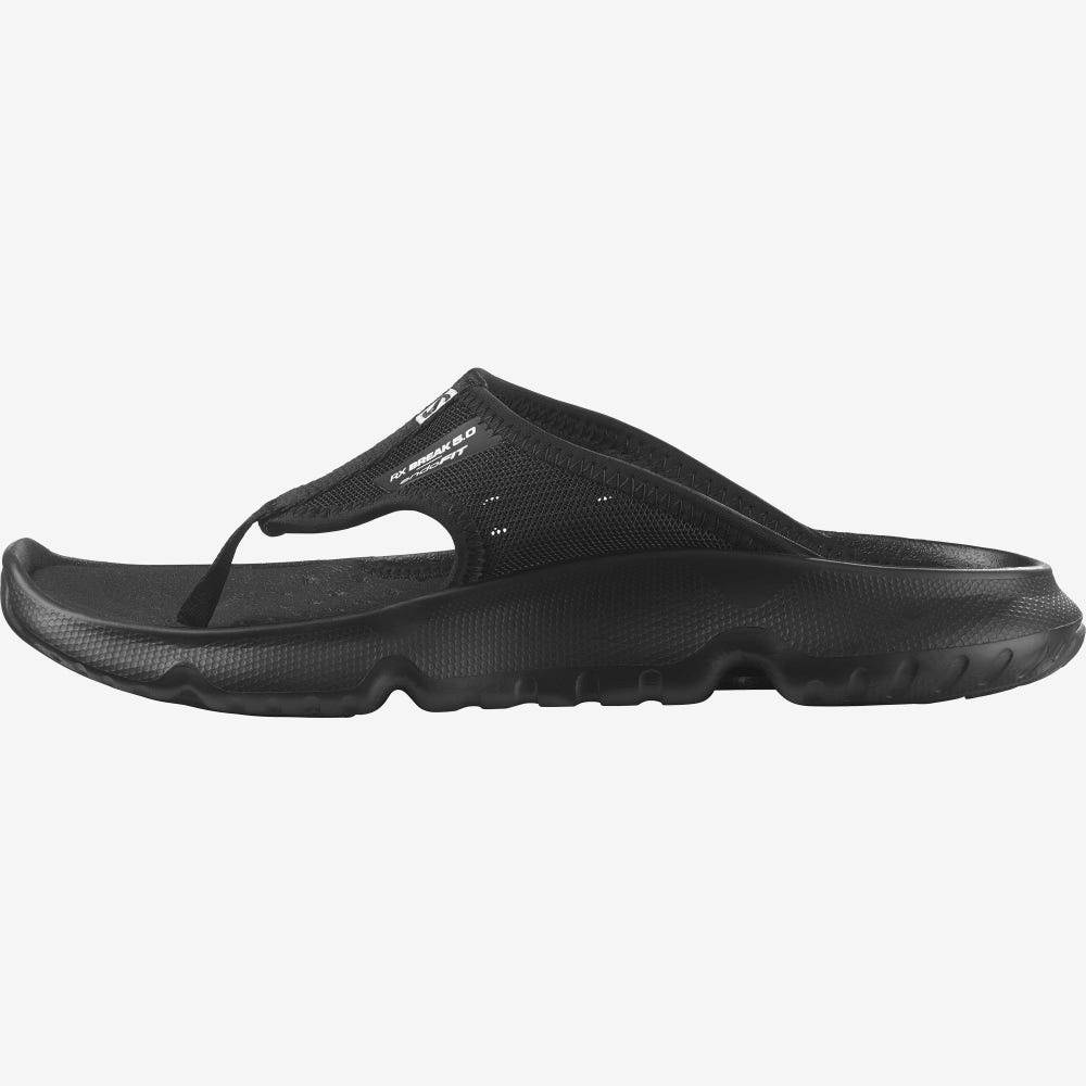 Women's Salomon REELAX BREAK 5.0 Flip Flops Black | BYJN-17294