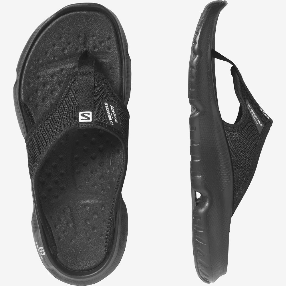Women's Salomon REELAX BREAK 5.0 Flip Flops Black | BYJN-17294