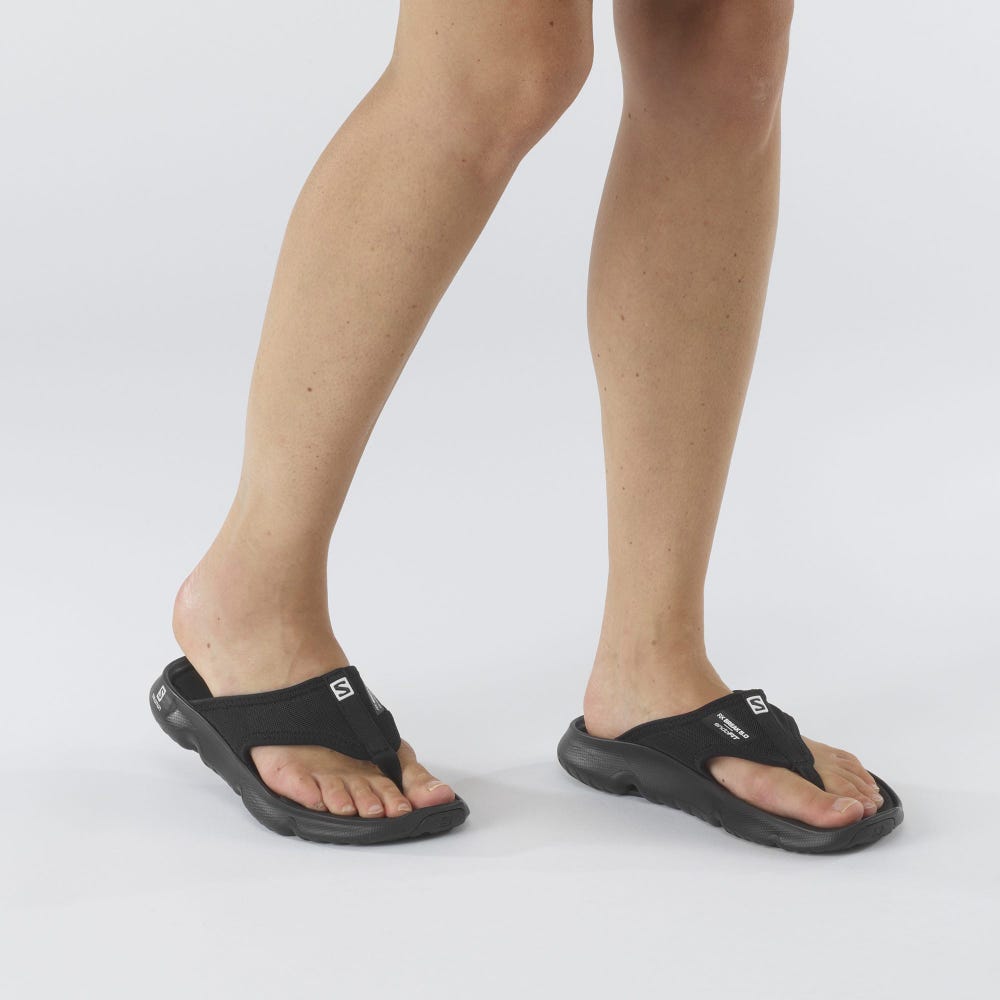Women's Salomon REELAX BREAK 5.0 Flip Flops Black | BYJN-17294