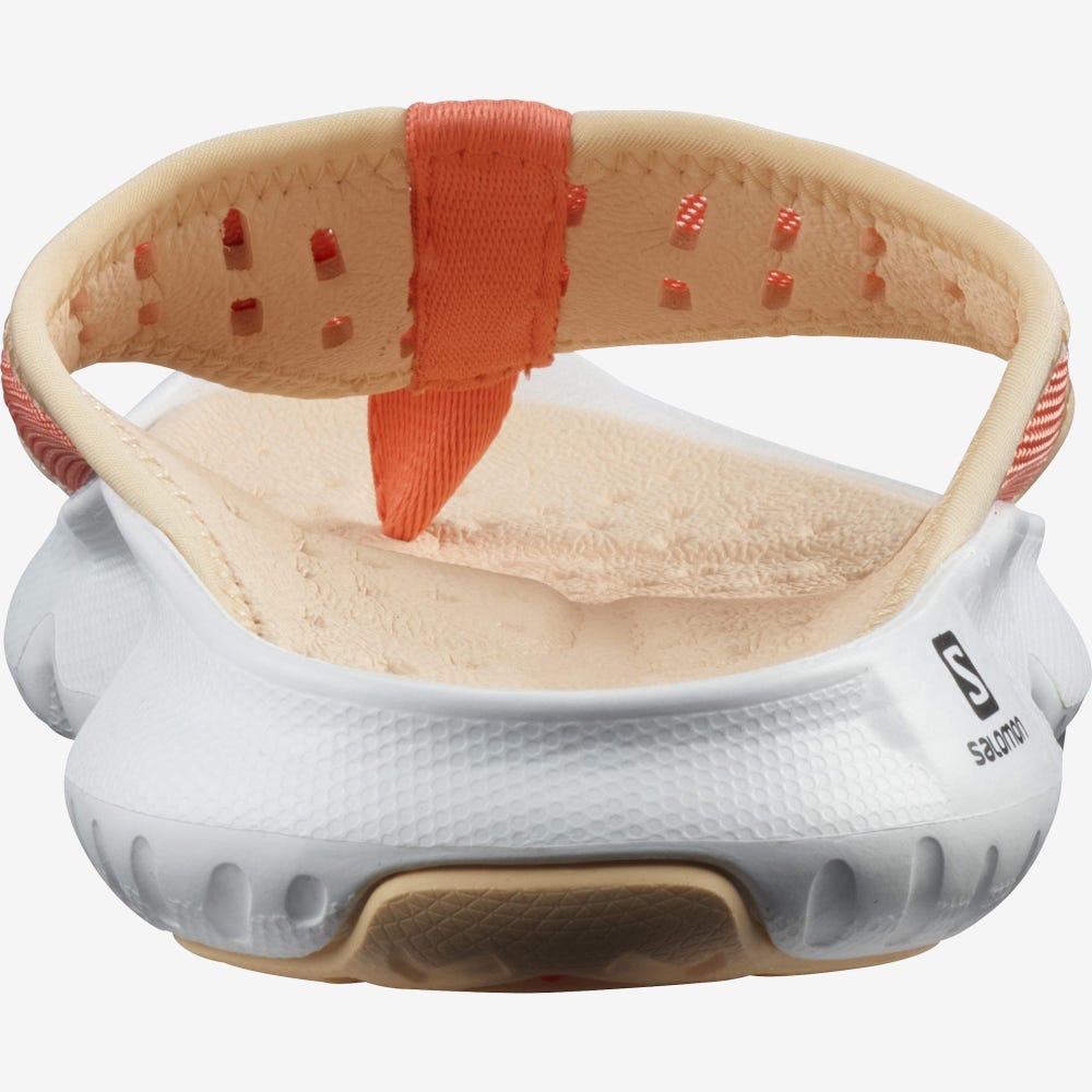 Women's Salomon REELAX BREAK 5.0 Flip Flops White/Cream | JQDT-64051