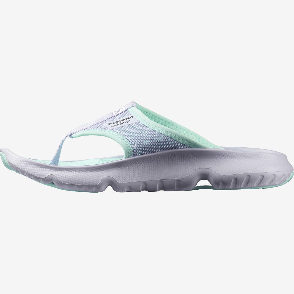 Women's Salomon REELAX BREAK 5.0 Flip Flops Purple/Turquoise | ROYZ-82530