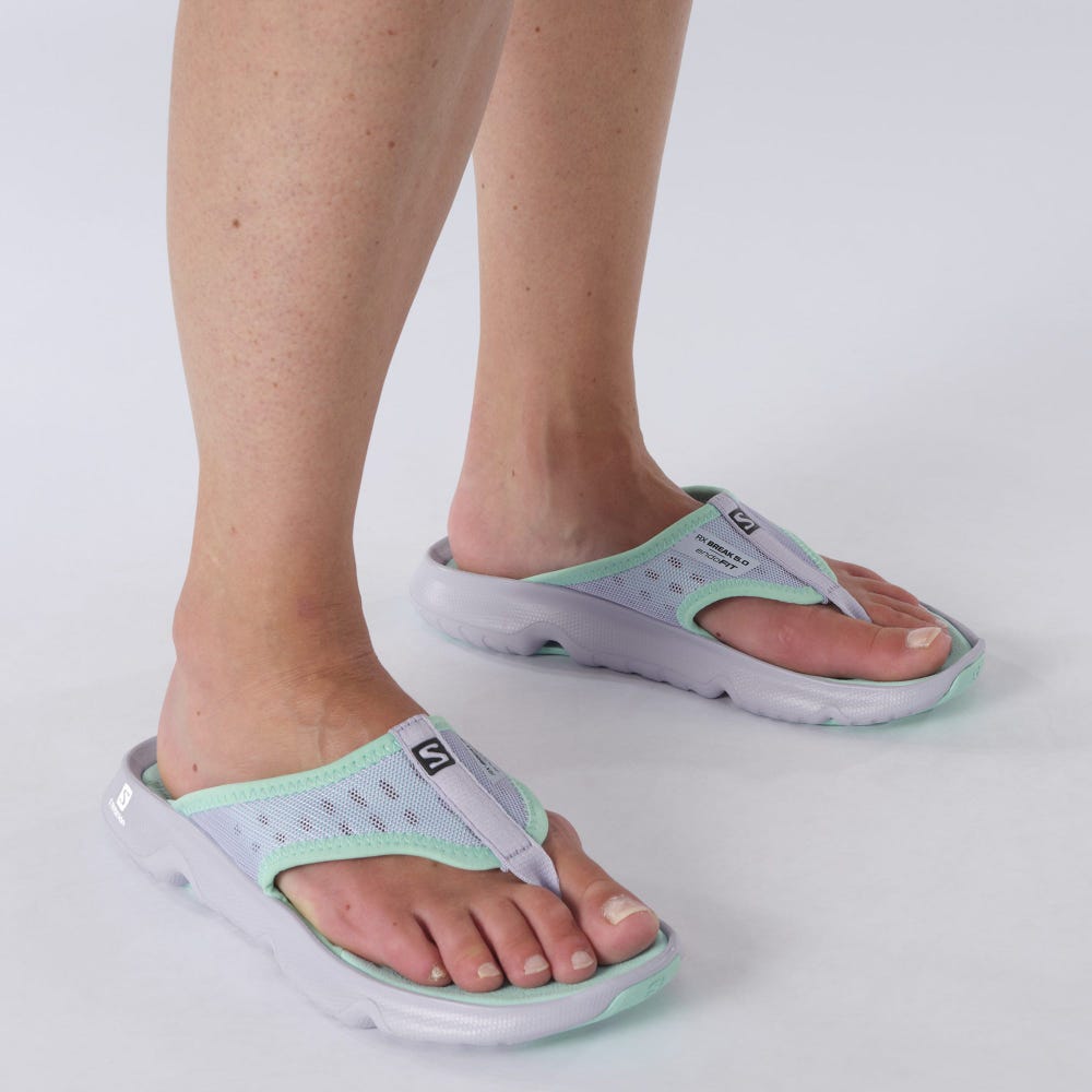 Women's Salomon REELAX BREAK 5.0 Flip Flops Purple/Turquoise | ROYZ-82530