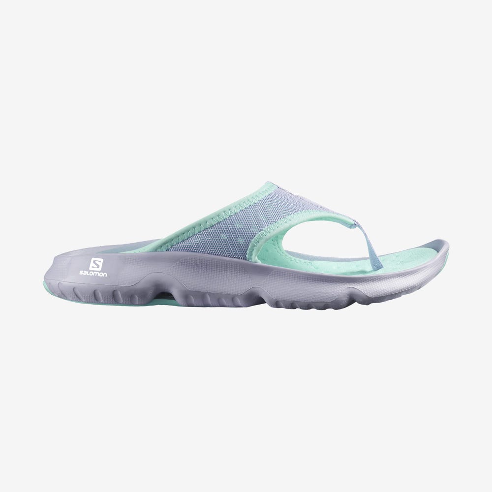 Women\'s Salomon REELAX BREAK 5.0 Flip Flops Purple/Turquoise | ROYZ-82530