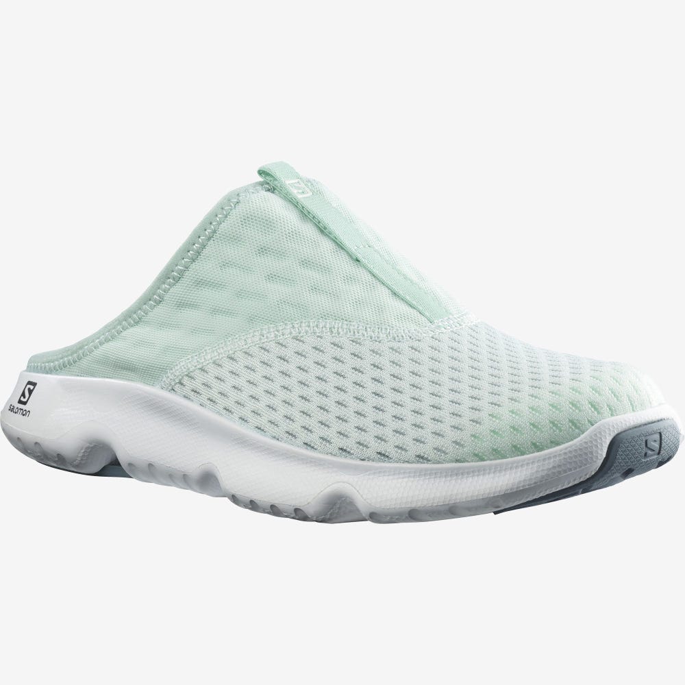 Women's Salomon REELAX SLIDE 5.0 Slippers Blue/White | ESMH-19284