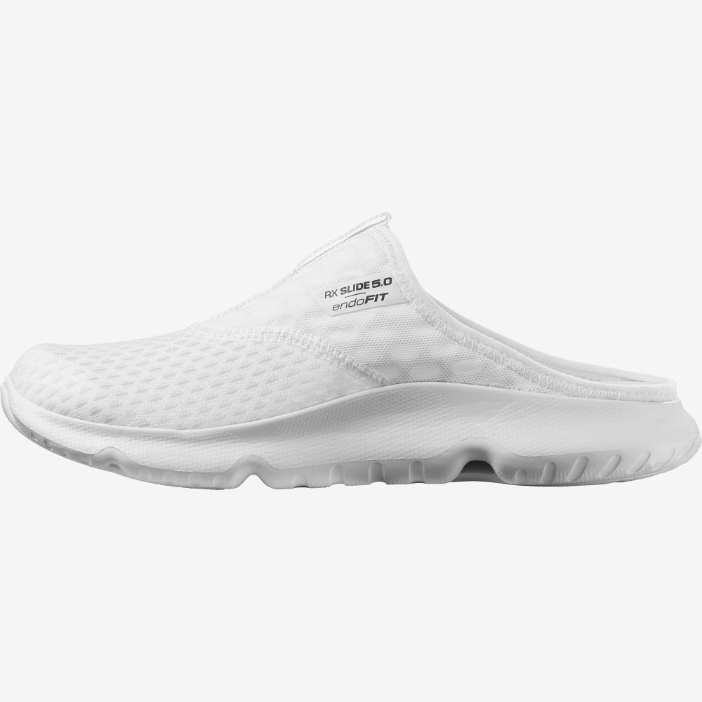Women's Salomon REELAX SLIDE 5.0 Slippers White | HDYX-69182