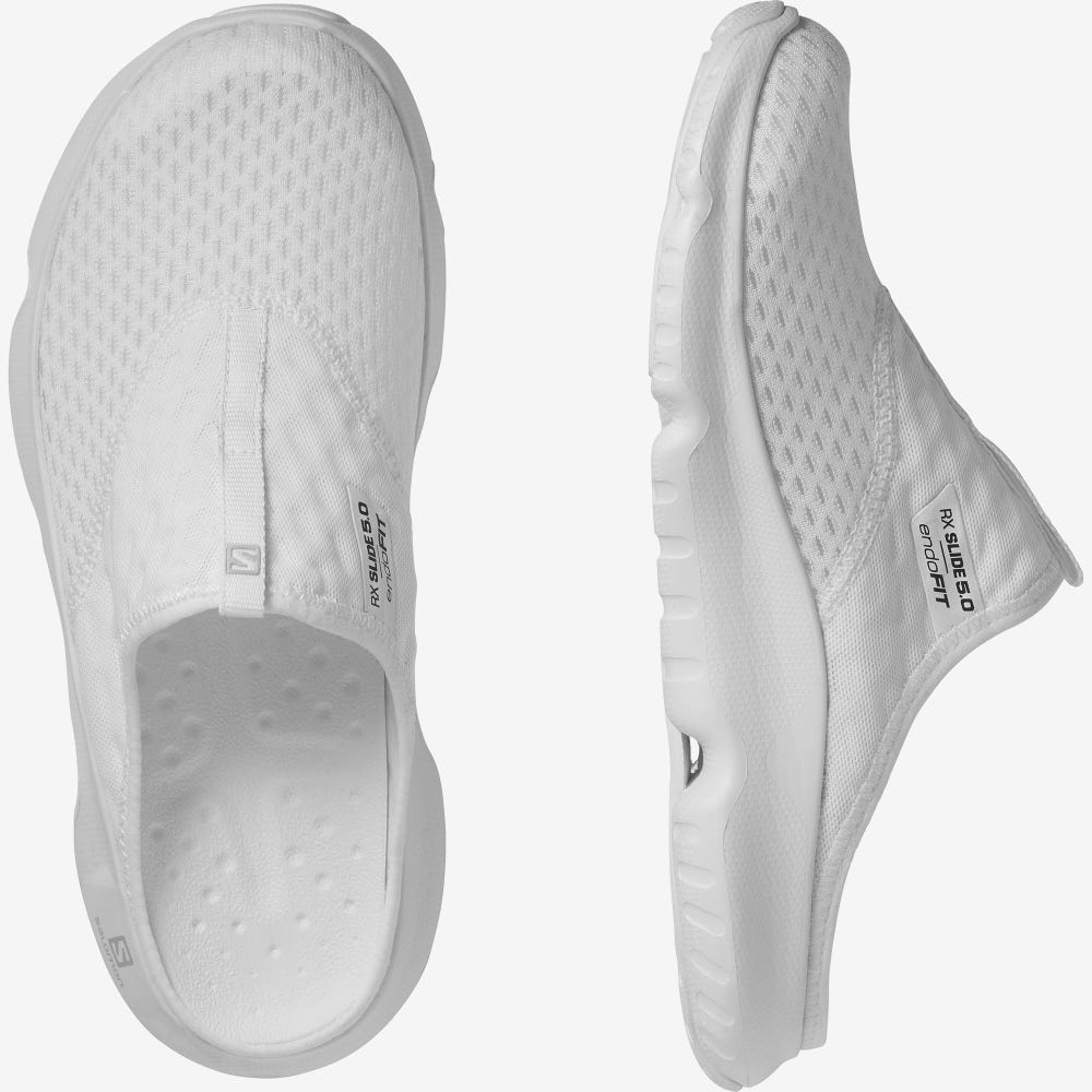 Women's Salomon REELAX SLIDE 5.0 Slippers White | HDYX-69182