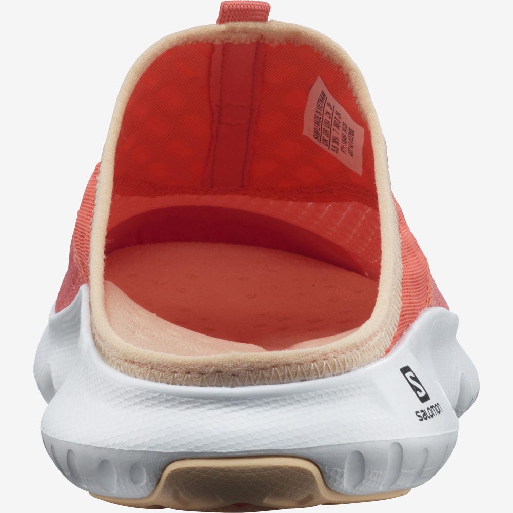 Women's Salomon REELAX SLIDE 5.0 Slippers White/Cream | LUZS-92718