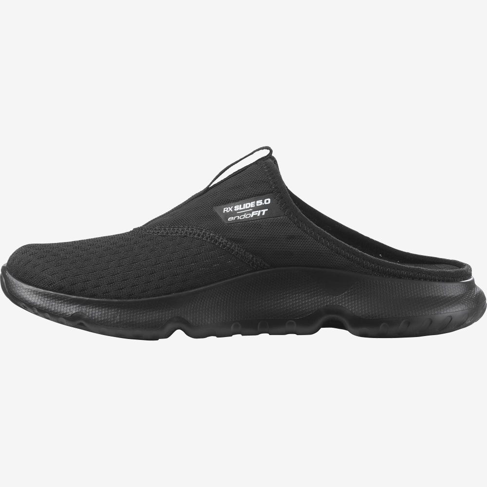 Women's Salomon REELAX SLIDE 5.0 Slippers Black | PRVS-46870