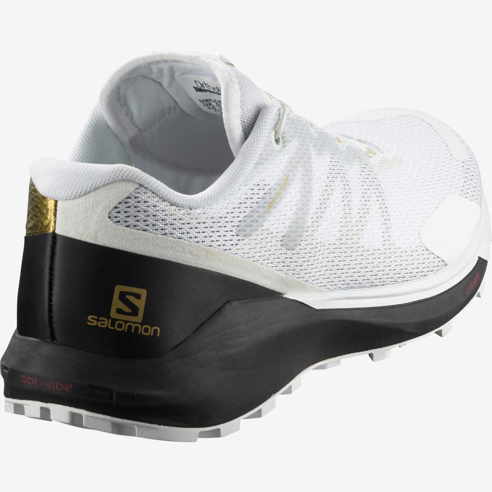 Women's Salomon SENSE RIDE 3 W LTD EDITION Trail Running Shoes White/Black/White | TCMR-37152