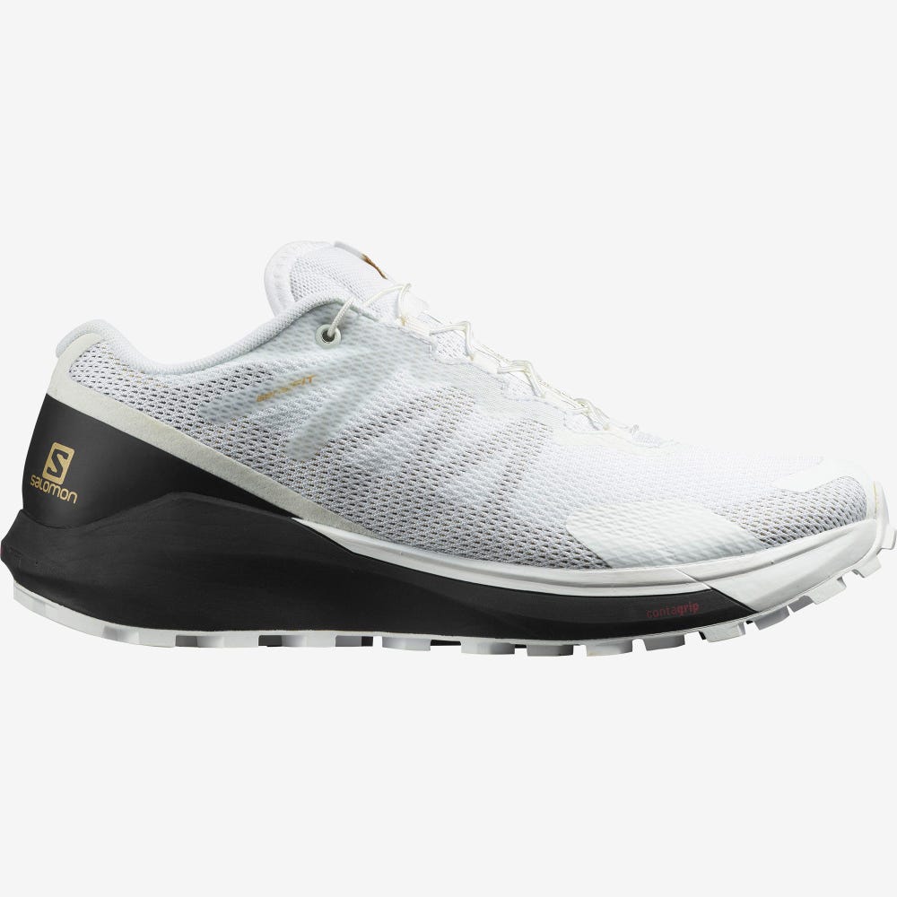Women's Salomon SENSE RIDE 3 W LTD EDITION Trail Running Shoes White/Black/White | TCMR-37152
