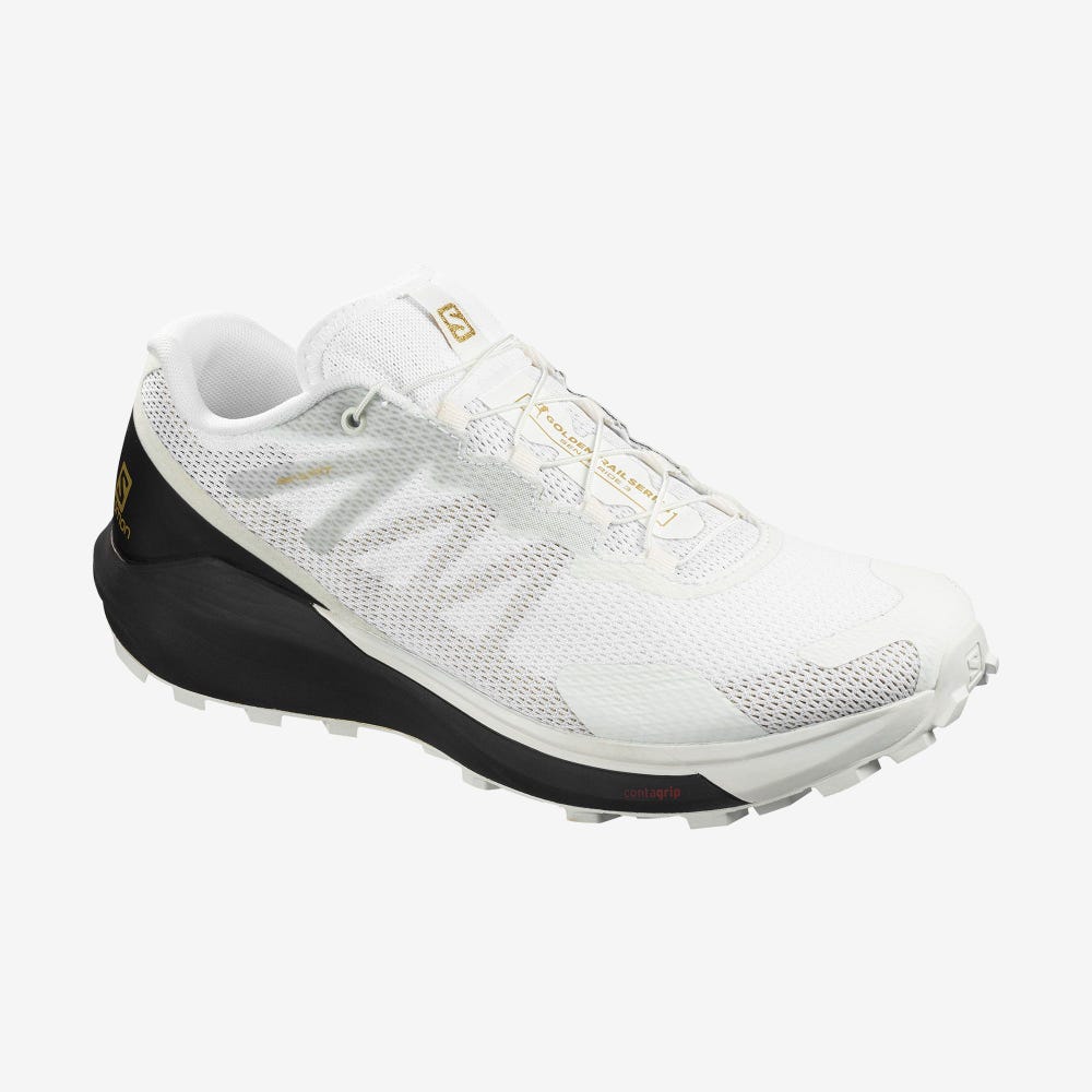 Women\'s Salomon SENSE RIDE 3 W LTD EDITION Trail Running Shoes White/Black/White | TCMR-37152