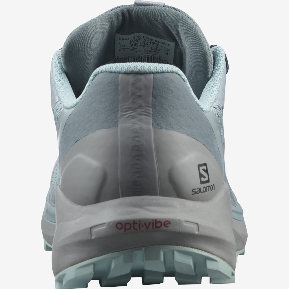 Women's Salomon SENSE RIDE 4 GORE-TEX INVISIBLE FIT Trail Running Shoes Green/Turquoise | MAER-89103
