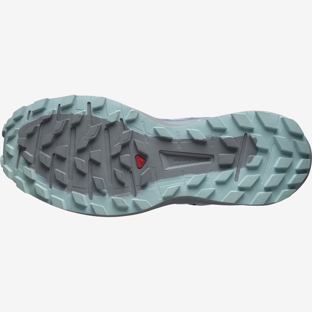 Women's Salomon SENSE RIDE 4 GORE-TEX INVISIBLE FIT Trail Running Shoes Green/Turquoise | MAER-89103