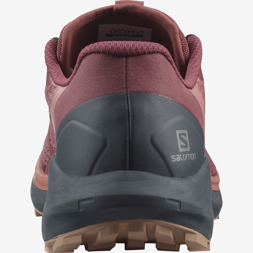 Women's Salomon SENSE RIDE 4 Trail Running Shoes Dark Red/Navy | EXKD-40597