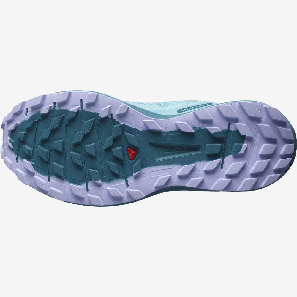 Women's Salomon SENSE RIDE 4 Trail Running Shoes Blue/Lavender | LJOB-85261