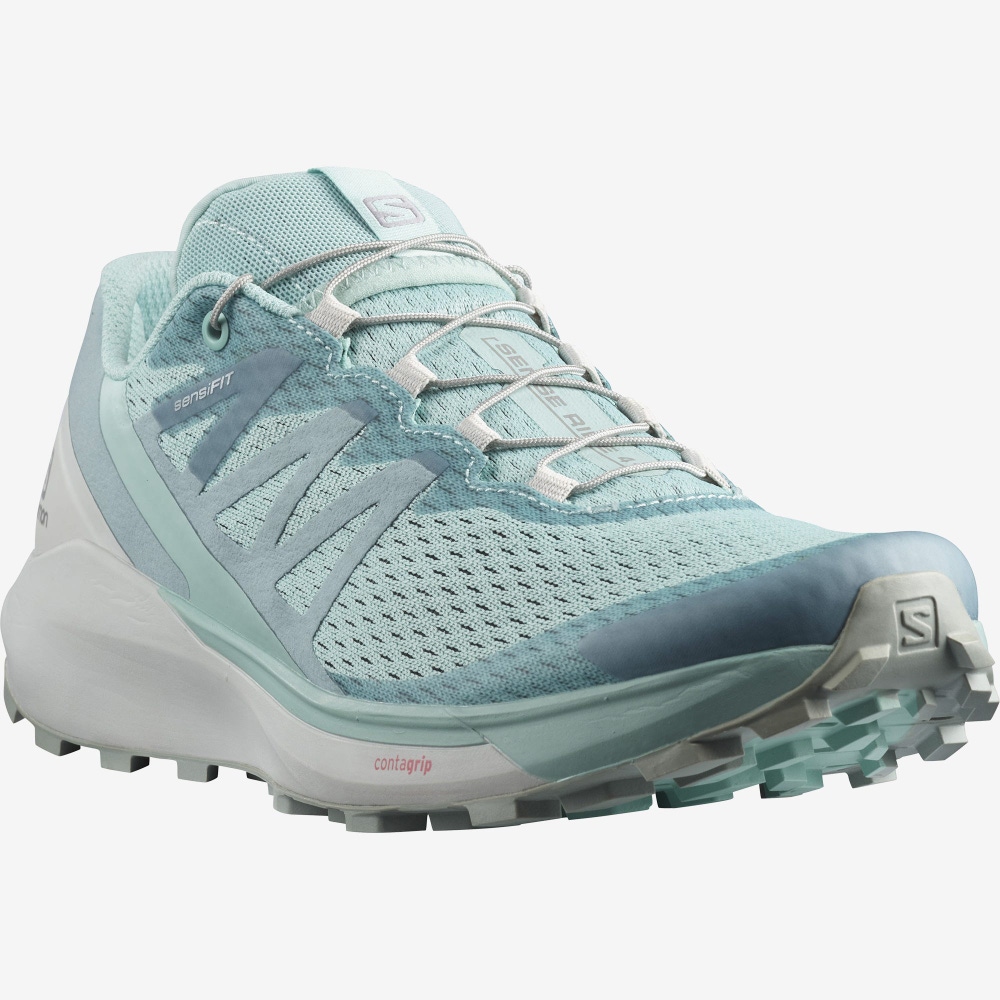 Women's Salomon SENSE RIDE 4 Trail Running Shoes Turquoise | NRBX-42613
