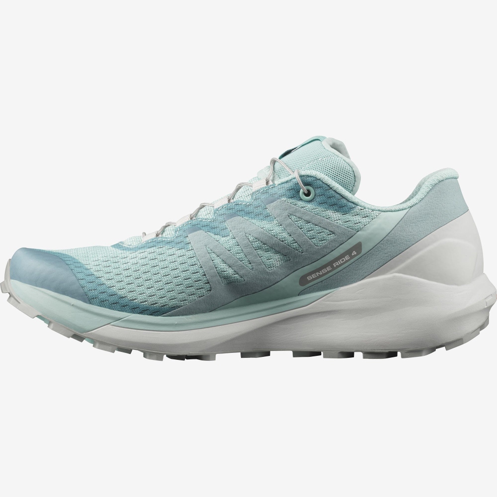 Women's Salomon SENSE RIDE 4 Trail Running Shoes Turquoise | NRBX-42613