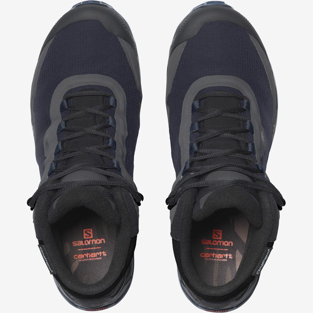 Women's Salomon SHELTER CSWP FOR CARHARTT WIP Sneakers Black/Grey | CGUY-91483