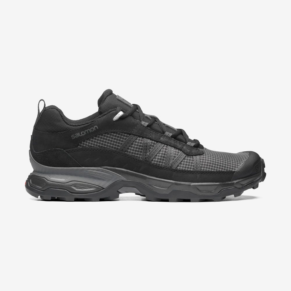 Women\'s Salomon SHELTER LOW LEATHER Sneakers Black | FVGW-08759