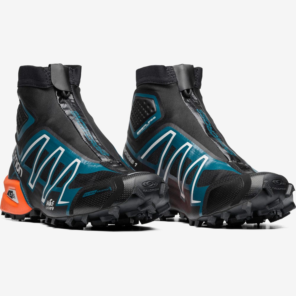 Women's Salomon SNOWCROSS ADVANCED Sneakers Black/Blue/Red Orange | ELZC-29084