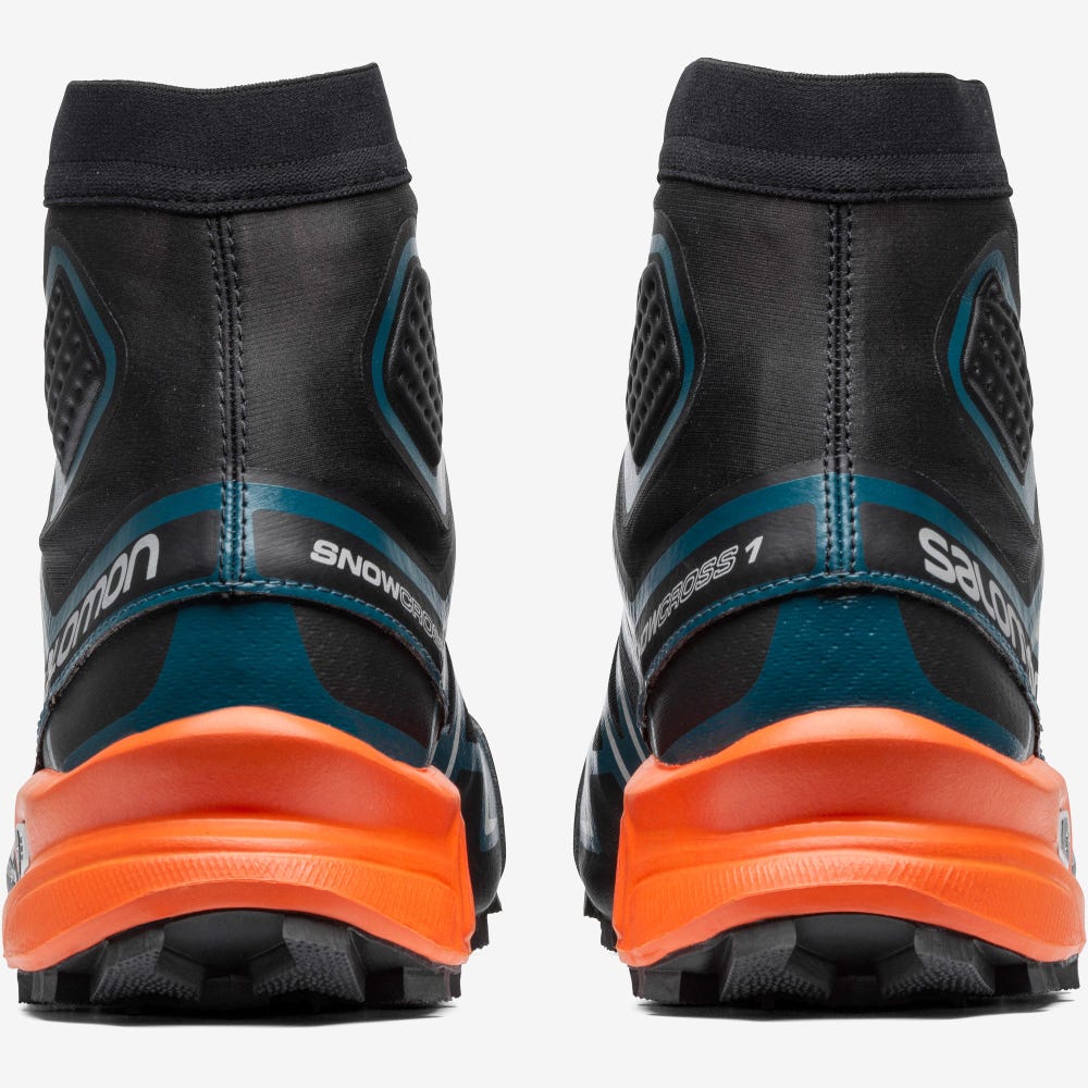 Women's Salomon SNOWCROSS ADVANCED Sneakers Black/Blue/Red Orange | ELZC-29084
