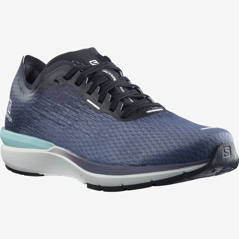 Women's Salomon SONIC 4 Accelerate Running Shoes Grey/White/Black | RIJT-90756