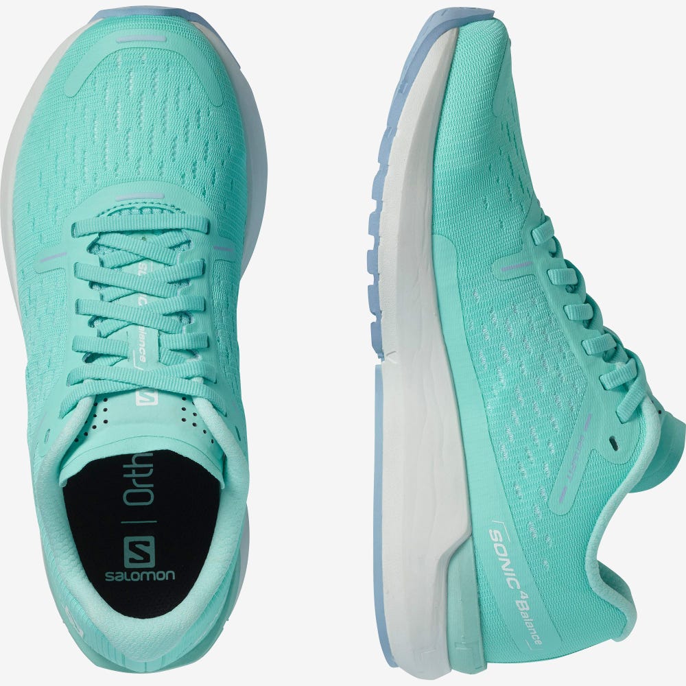 Women's Salomon SONIC 4 Balance Running Shoes Turquoise/White/Blue | IGWK-57698