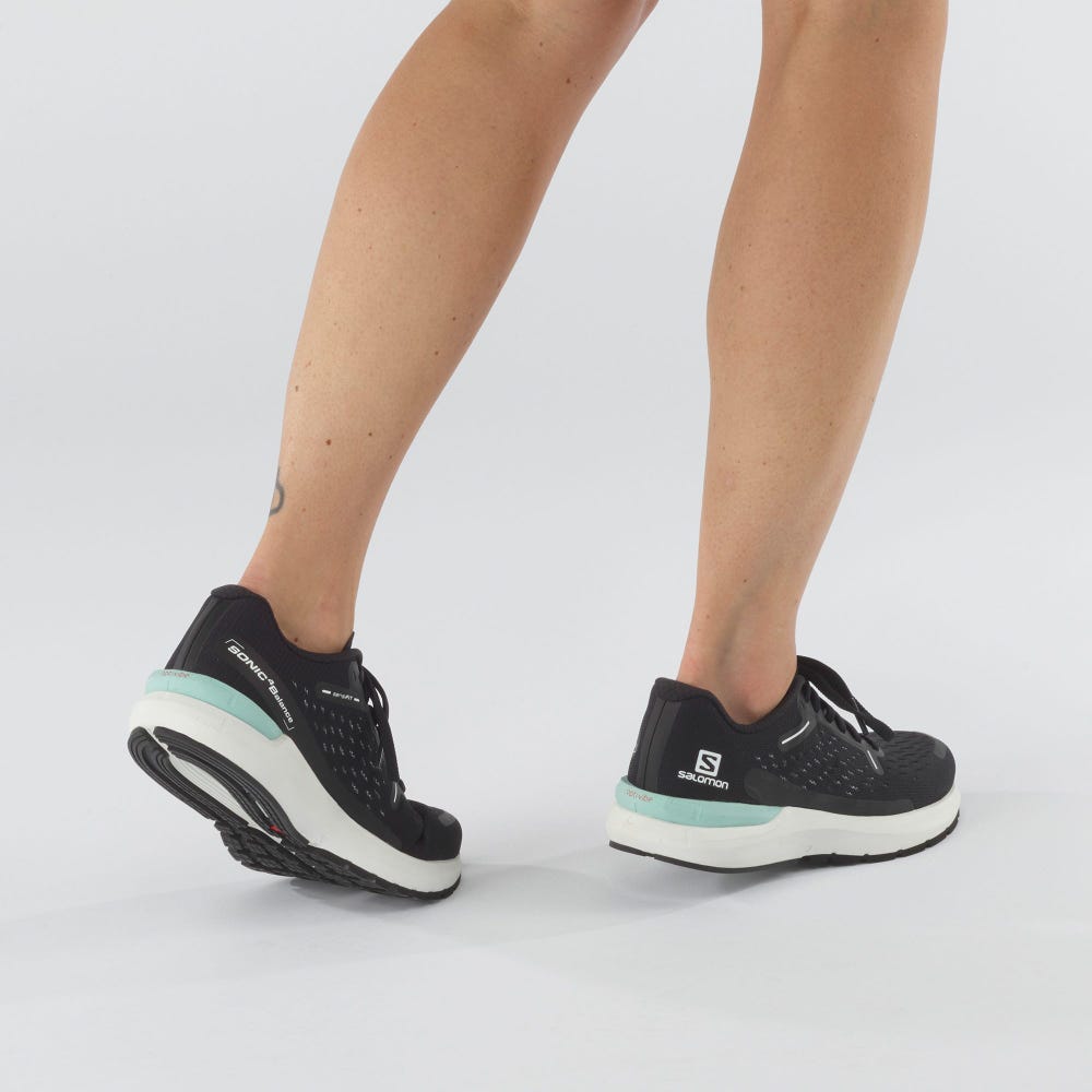Women's Salomon SONIC 4 Balance Running Shoes Black/White/Black | WQAX-73852