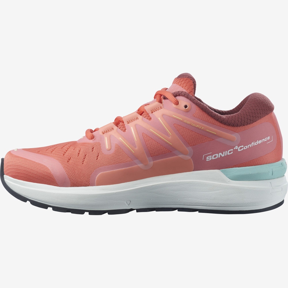 Women's Salomon SONIC 4 Confidence Running Shoes White | JDQM-83264