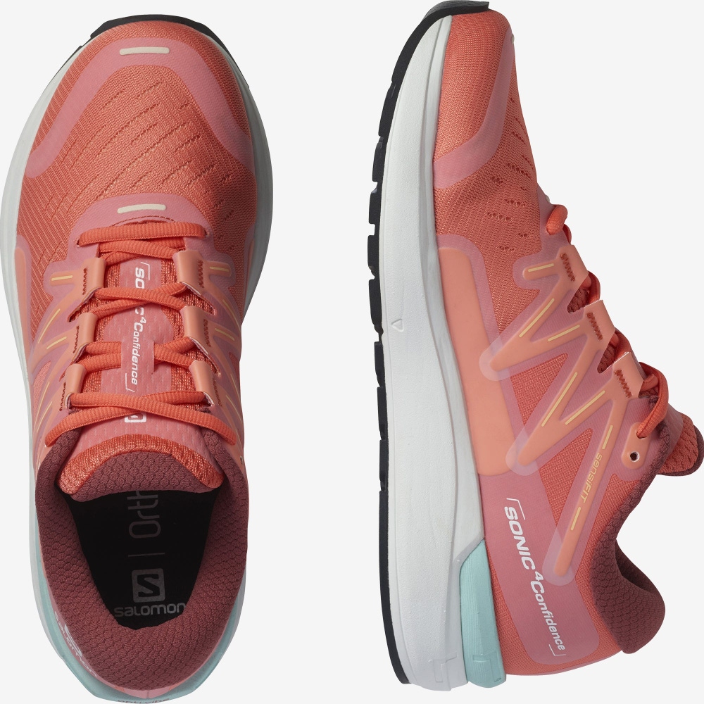Women's Salomon SONIC 4 Confidence Running Shoes White | JDQM-83264