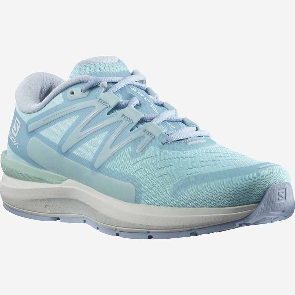 Women's Salomon SONIC 4 Confidence Running Shoes Turquoise/White/Blue | LDXE-29468